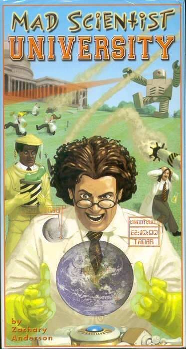 Portada juego de mesa Mad Scientist University