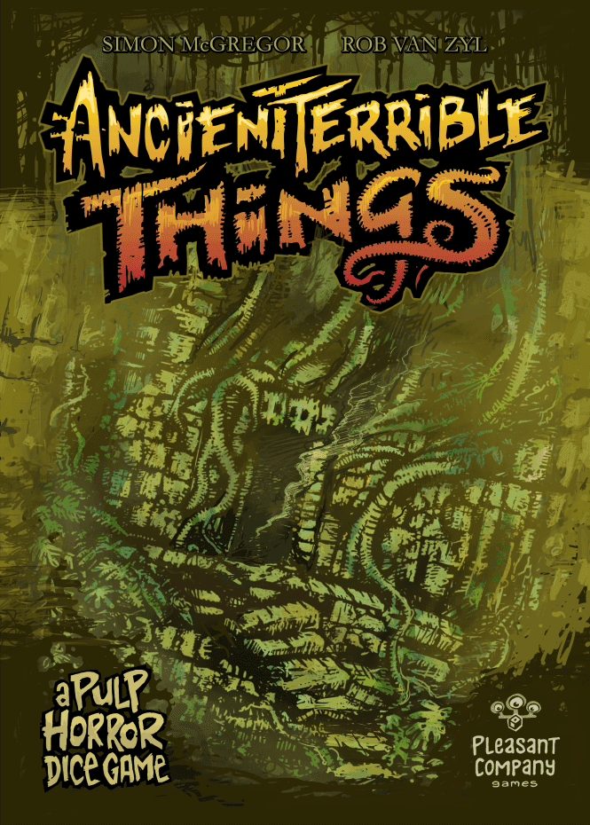 Portada juego de mesa Ancient Terrible Things