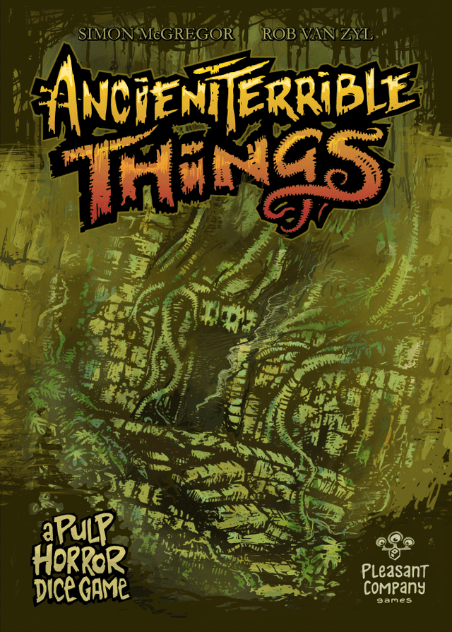 Portada juego de mesa Ancient Terrible Things