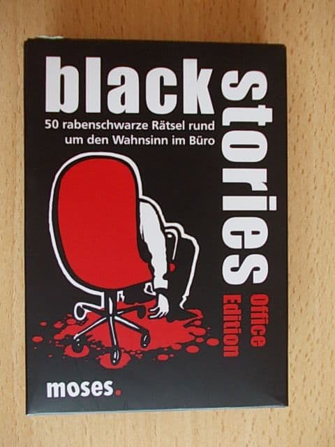 Portada juego de mesa Black Stories: Oficinas Asesinas