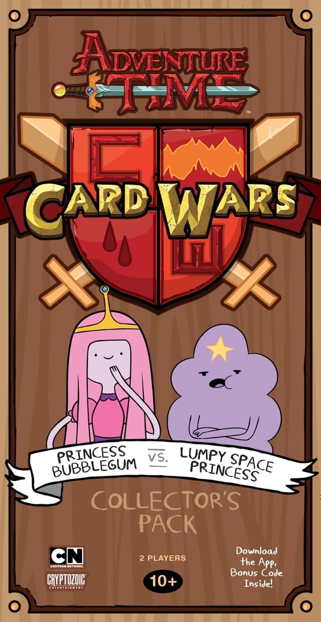 Portada juego de mesa Hora de Aventuras Card Wars: Princesa Chicle contra Princesa del Espacio Bultos