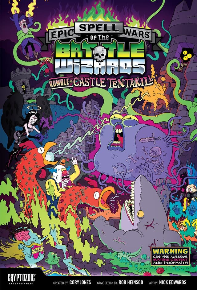 Portada juego de mesa Epic Spell Wars of the Battle Wizards: Rumble at Castle Tentakill