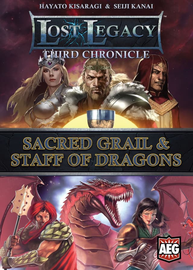 Portada juego de mesa Legado Perdido: El Grial Sagrado y El Báculo de Dragones