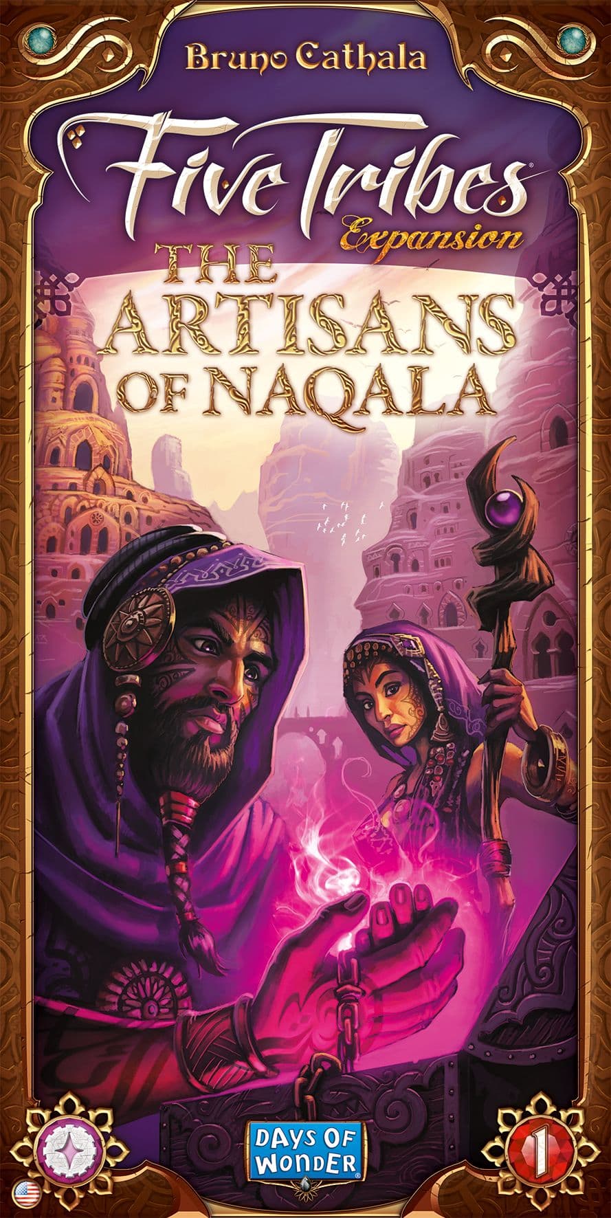 Portada juego de mesa Five Tribes: Los Artesanos de Naqala