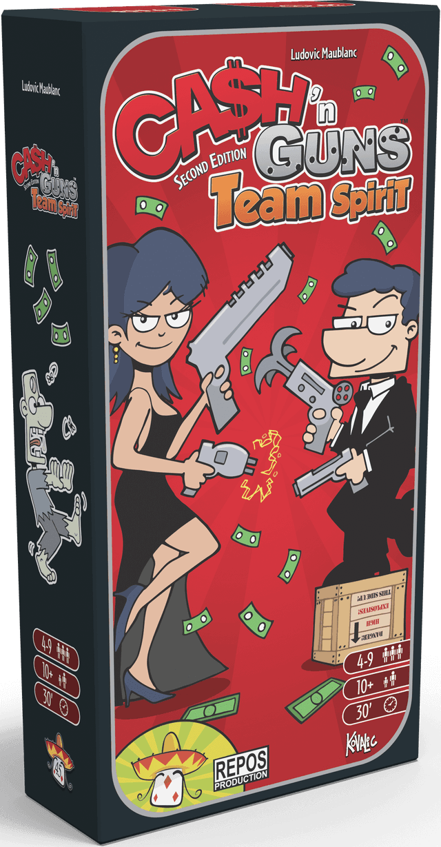 Portada juego de mesa Ca$h 'n Guns (Segunda Edición): Team Spirit