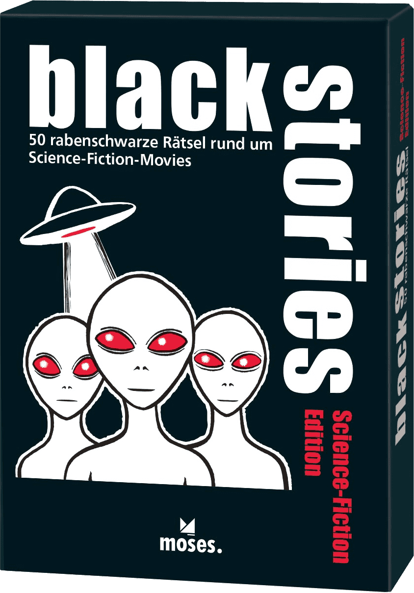 Portada juego de mesa Black Stories: Edición Ciencia-Ficción