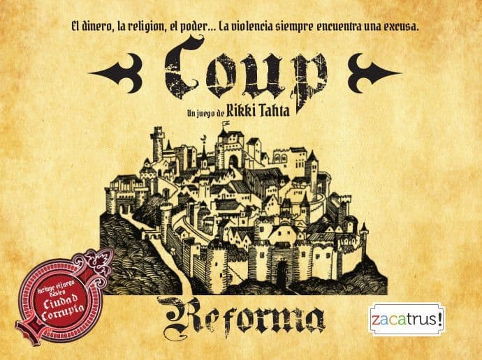 Portada juego de mesa Coup + Reforma