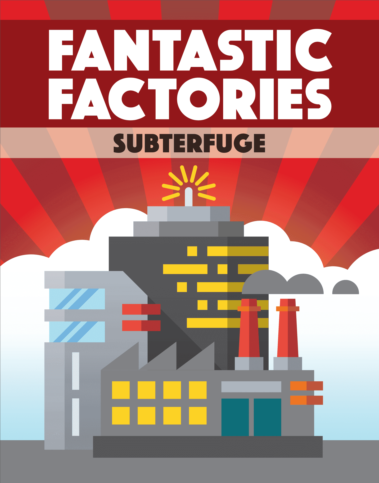 Portada juego de mesa Fábricas Fantásticas: Expansión Subterfugios