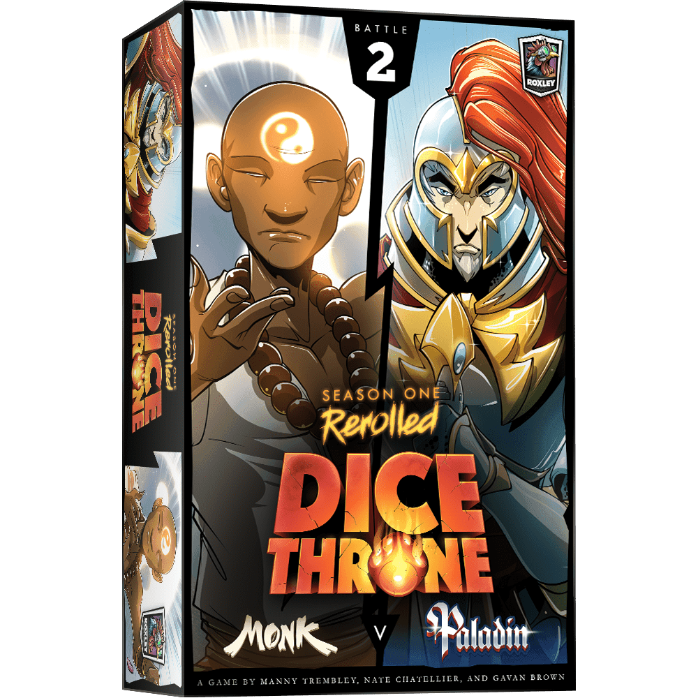 Portada juego de mesa Dice Throne: Season One ReRolled – Monk v. Paladin