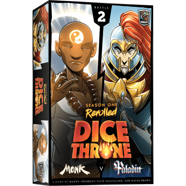 Portada juego de mesa Dice Throne: Season One ReRolled – Monk v. Paladin