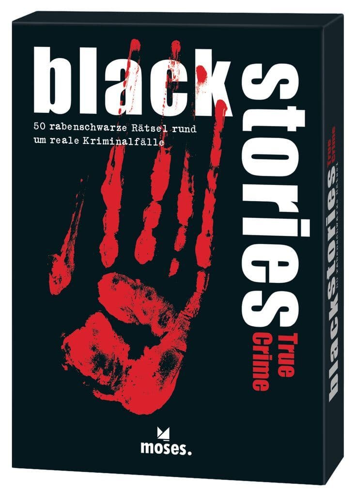 Portada juego de mesa Black Stories: Crímenes Verdaderos