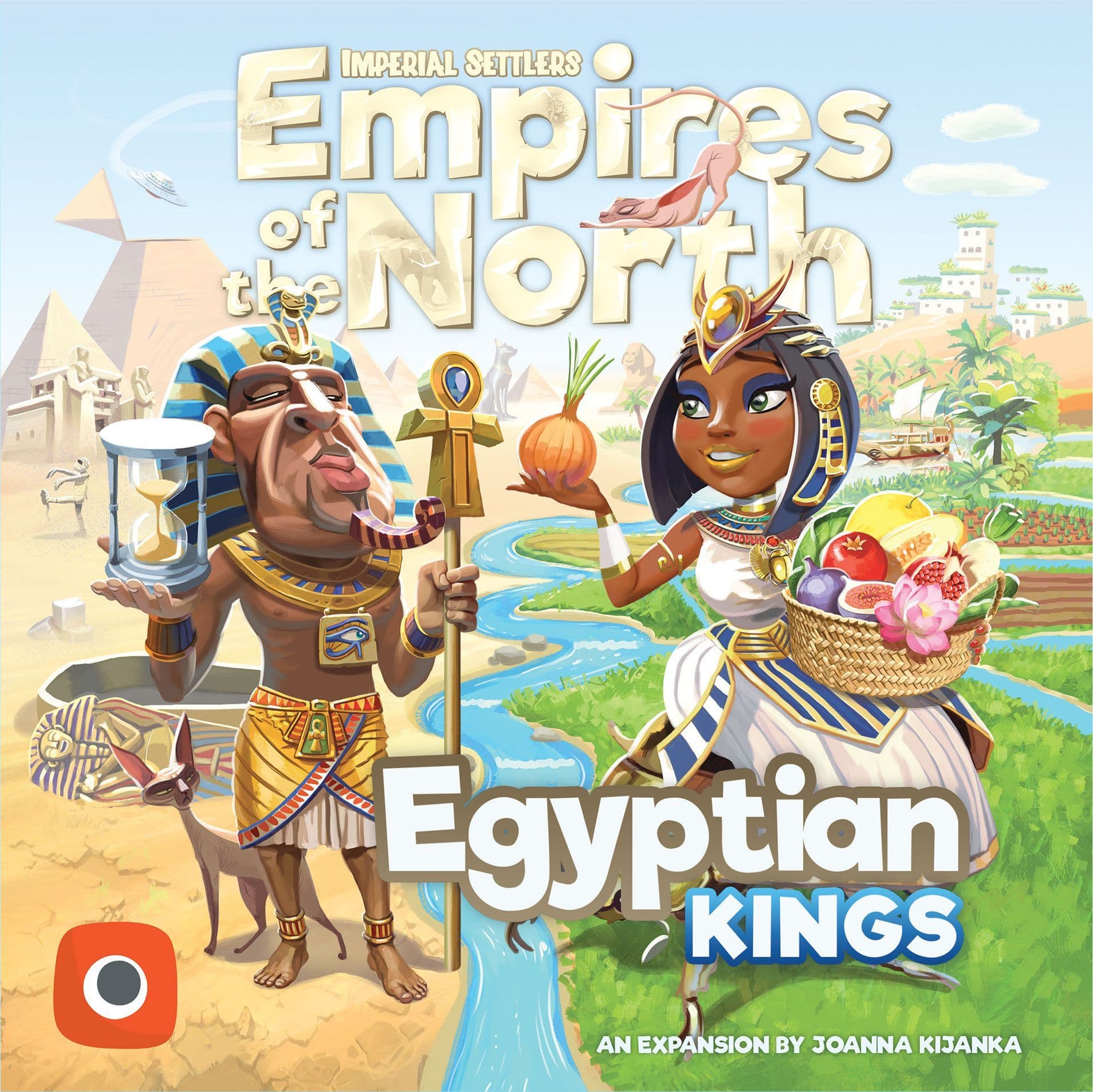 Portada juego de mesa Colonos del Imperio: Imperios del Norte – Reyes Egipcios