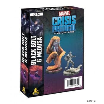 Portada juego de mesa Marvel: Crisis Protocol – Black Bolt and Medusa