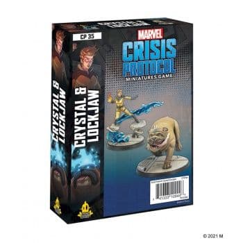 Portada juego de mesa Marvel: Crisis Protocol – Crystal and Lockjaw