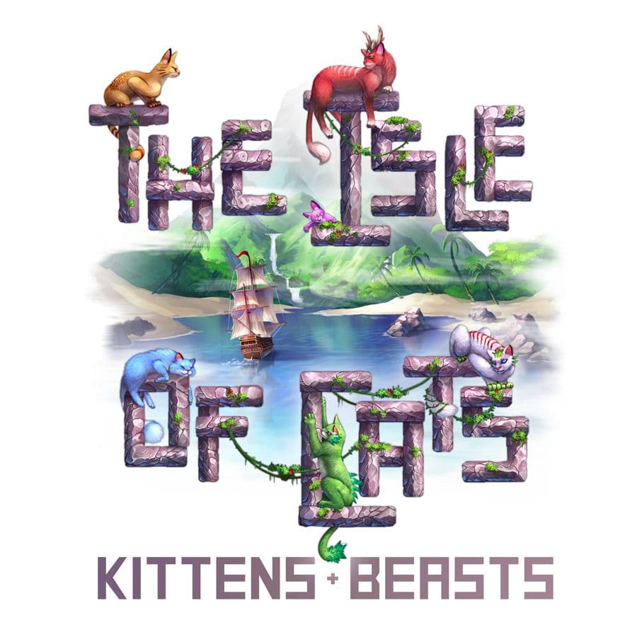 Portada juego de mesa La Isla de los Gatos: Mininos y Bestias