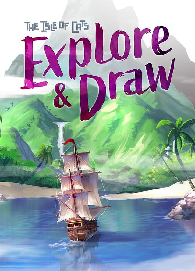 Portada juego de mesa La Isla de los Gatos: Explora y Dibuja