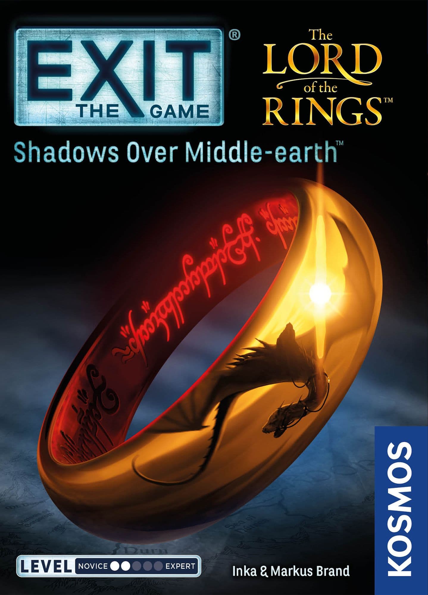 Portada juego de mesa Exit: El Señor de los Anillos: Sombras sobre Tierra Media