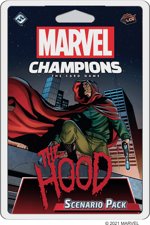 Portada juego de mesa Marvel Champions: El Juego de Cartas – The Hood Pack de Escenario