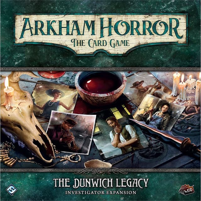 Portada juego de mesa Arkham Horror: El Juego de Cartas – El Legado de Dunwich: Expansión de Investigadores