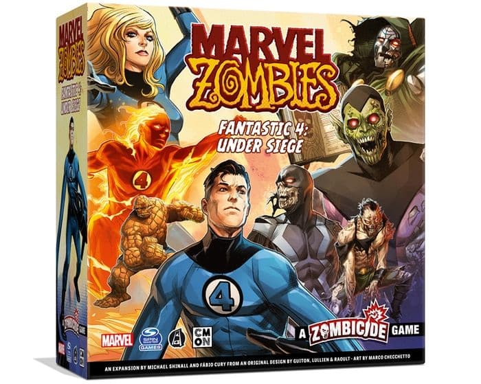 Portada juego de mesa Marvel Zombies: A Zombicide Game – Fantastic Four: Under Siege