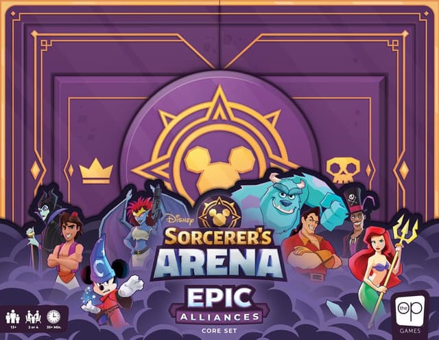 Portada juego de mesa Disney Sorcerer's Arena: Epic Alliances Core Set