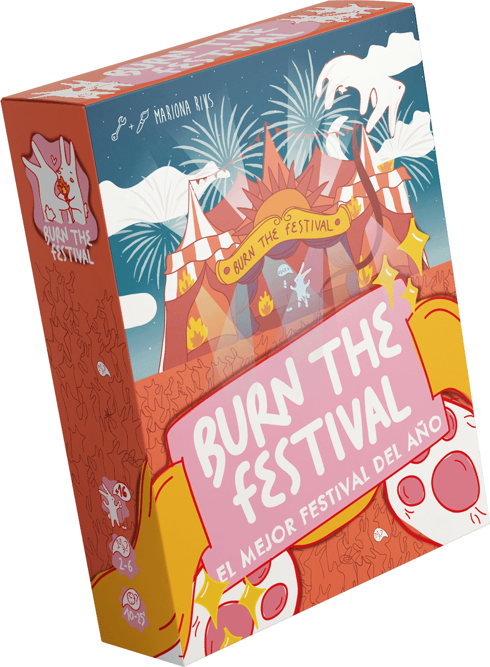 Portada juego de mesa Burn the Festival