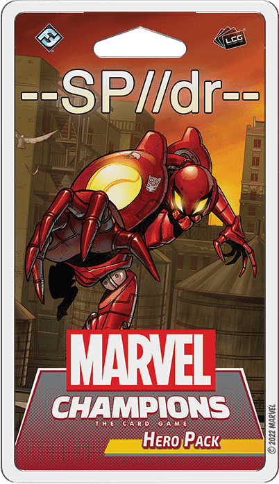 Portada juego de mesa Marvel Champions: El Juego de Cartas – SP//dr Pack de Héroes