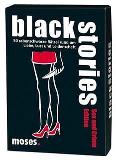 Portada juego de mesa Black Stories: Edici贸n Sexo y Crimen