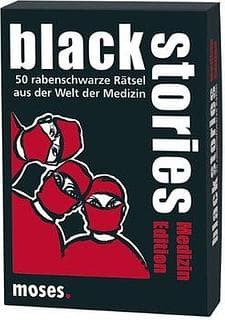 Portada juego de mesa Black Stories: Hospitales Demenciales