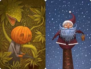 Portada juego de mesa Dixit: "Pumpkinhead" and "Santa" Promo Cards