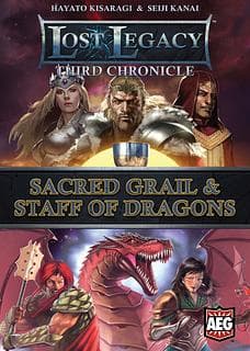 Portada juego de mesa Legado Perdido: El Grial Sagrado y El Báculo de Dragones