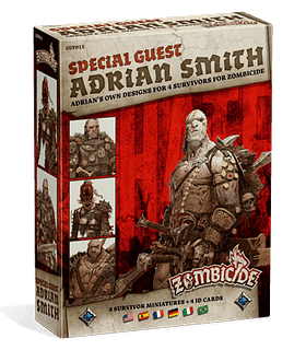 Portada juego de mesa Zombicide: Black Plague Special Guest Box – Adrian Smith