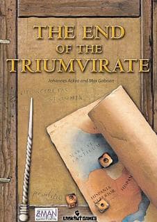 Portada juego de mesa The End of the Triumvirate