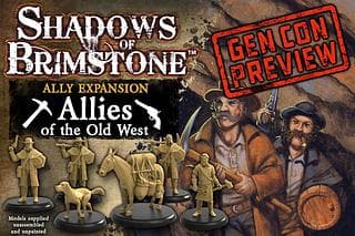Portada juego de mesa Shadows of Brimstone: Allies of the Old West