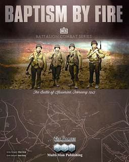 Portada juego de mesa Baptism By Fire: The Battle of Kasserine