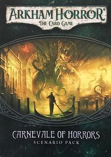 Portada juego de mesa Arkham Horror: El Juego de Cartas – Carnevale de Horrores: Pack de Escenario