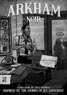 Portada juego de mesa Arkham Noir. Caso n°1: Los asesinatos del culto de la bruja.