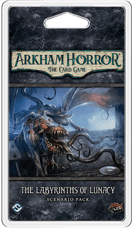 Portada juego de mesa Arkham Horror: El Juego de Cartas – Los Laberintos de la Demencia: Pack de Escenario