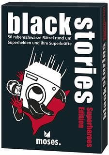 Portada juego de mesa Black Stories: Edici贸n Superh茅roes