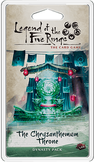 Portada juego de mesa La Leyenda de los Cinco Anillos: El Juego de Cartas – El Trono de Crisantemo