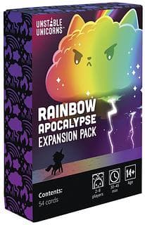 Portada juego de mesa Unstable Unicorns: Rainbow Apocalypse Expansion Pack