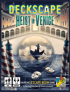 Portada juego de mesa ¡Escapa! Golpe en Venecia