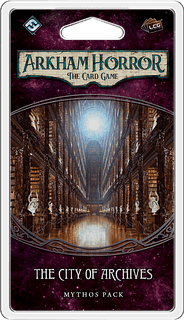 Portada juego de mesa Arkham Horror: El Juego de Cartas – La Ciudad de los Archivos: Pack de Mitos