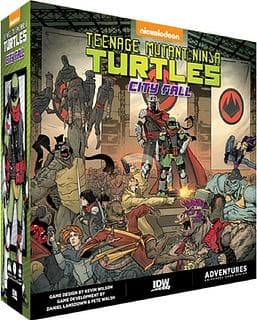 Portada juego de mesa Teenage Mutant Ninja Turtles Adventures: City Fall