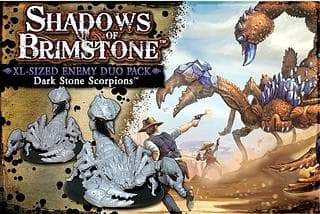 Portada juego de mesa Shadows of Brimstone: Dark Stone Scorpions XL-Sized Enemy Duo Pack
