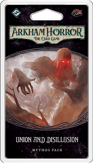 Portada juego de mesa Arkham Horror: El Juego de Cartas – Unión y Desilusión: Pack de Mitos