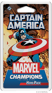 Portada juego de mesa Marvel Champions: El Juego de Cartas – Capitán América Pack de Héroe