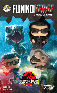Portada juego de mesa Funkoverse Strategy Game: Jurassic Park 101