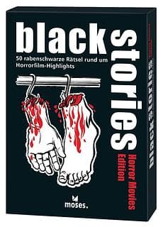 Portada juego de mesa Black Stories: Horror Movies Edition