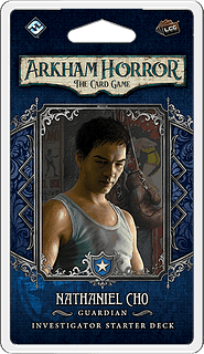 Portada juego de mesa Arkham Horror: El Juego de Cartas – Nathaniel Cho: Mazo Inicial de Investigador